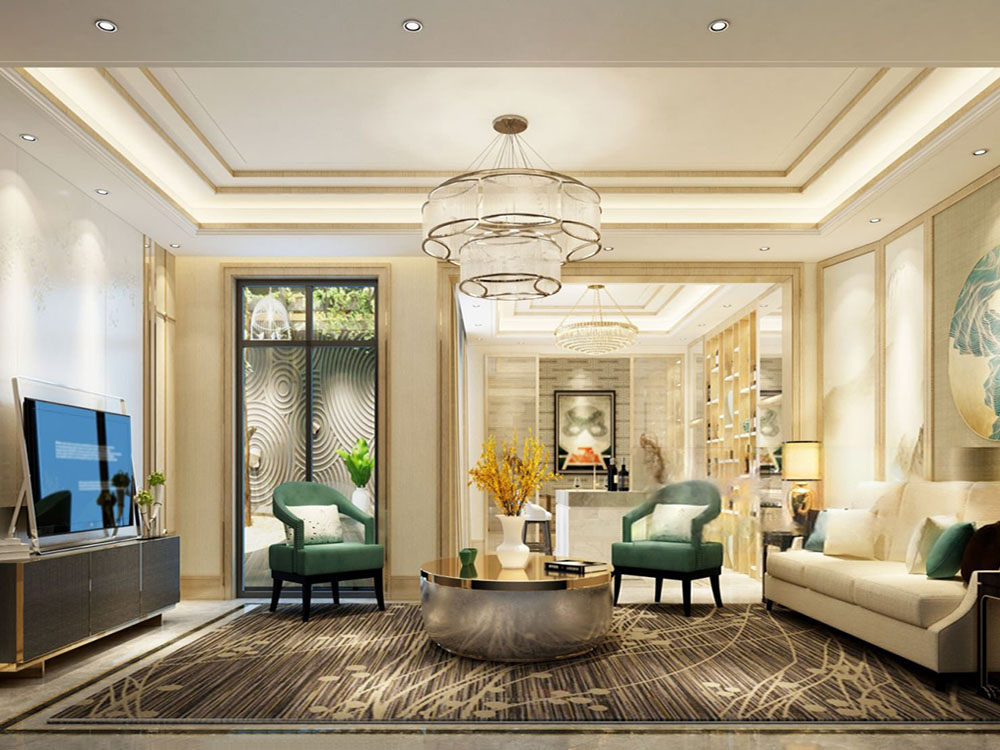 Living Room with plenty of lights