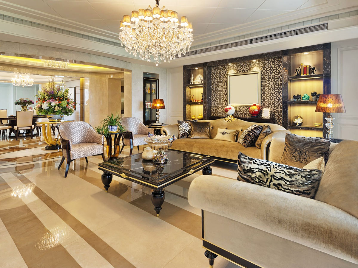 Chandlier with Couch